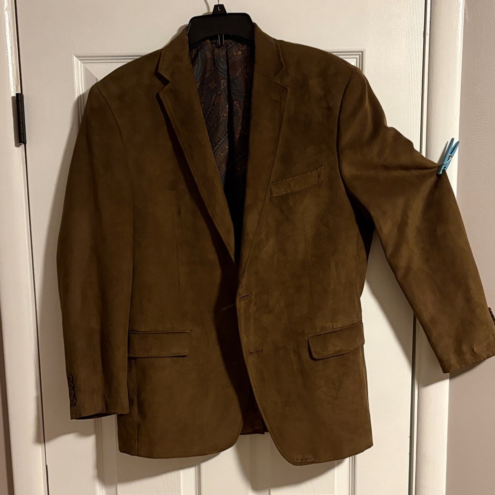 Ralph Lauren Men's Brown Suede Sport Coat Blazer